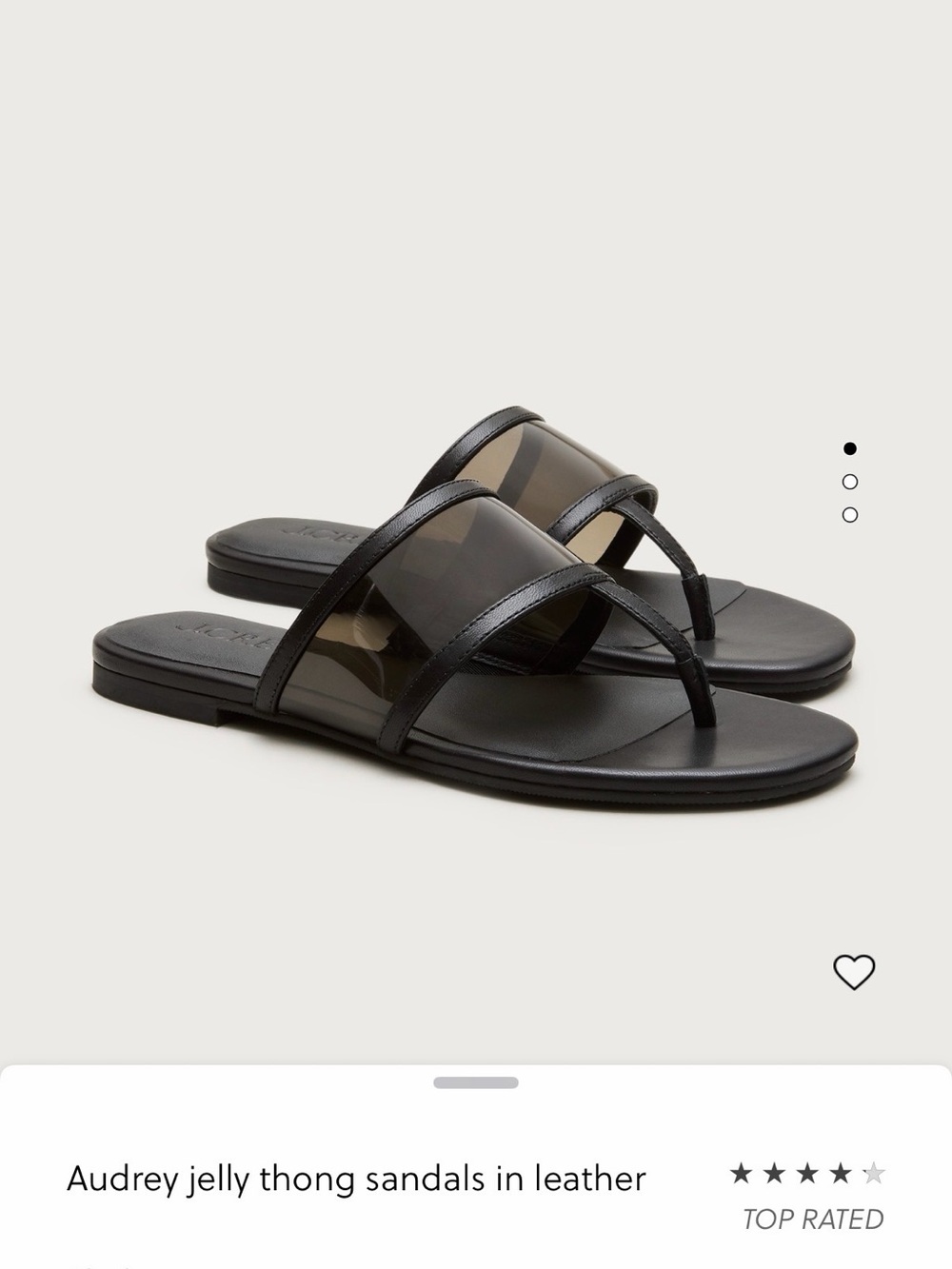 NWT JCrew Audrey Jelly and Leather Thong Sandals in size 7.5